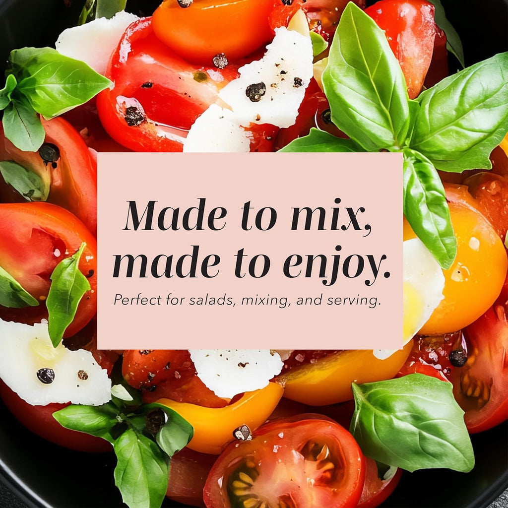 Mixing Bowls with Lids - 12 Piece Plastic Nesting Bowls Set includes 6 Prep Bowls and 6 Lids, Microwave Safe Mixing