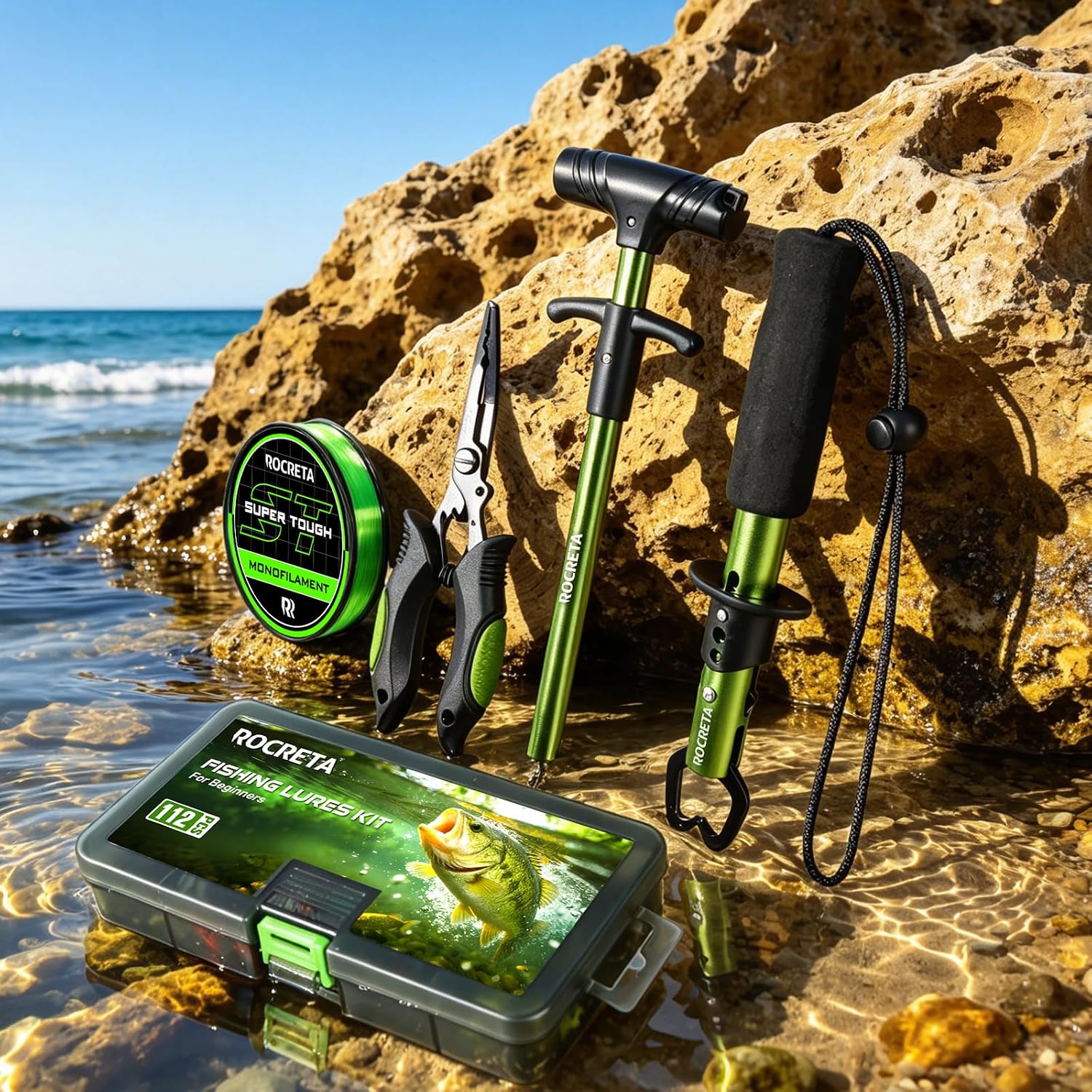 Fishing Backpack with Tackle Boxes,Fishing Lure Kit and Tool | Waterproof Fishing Tackle Bag With Rod Holder, Sling