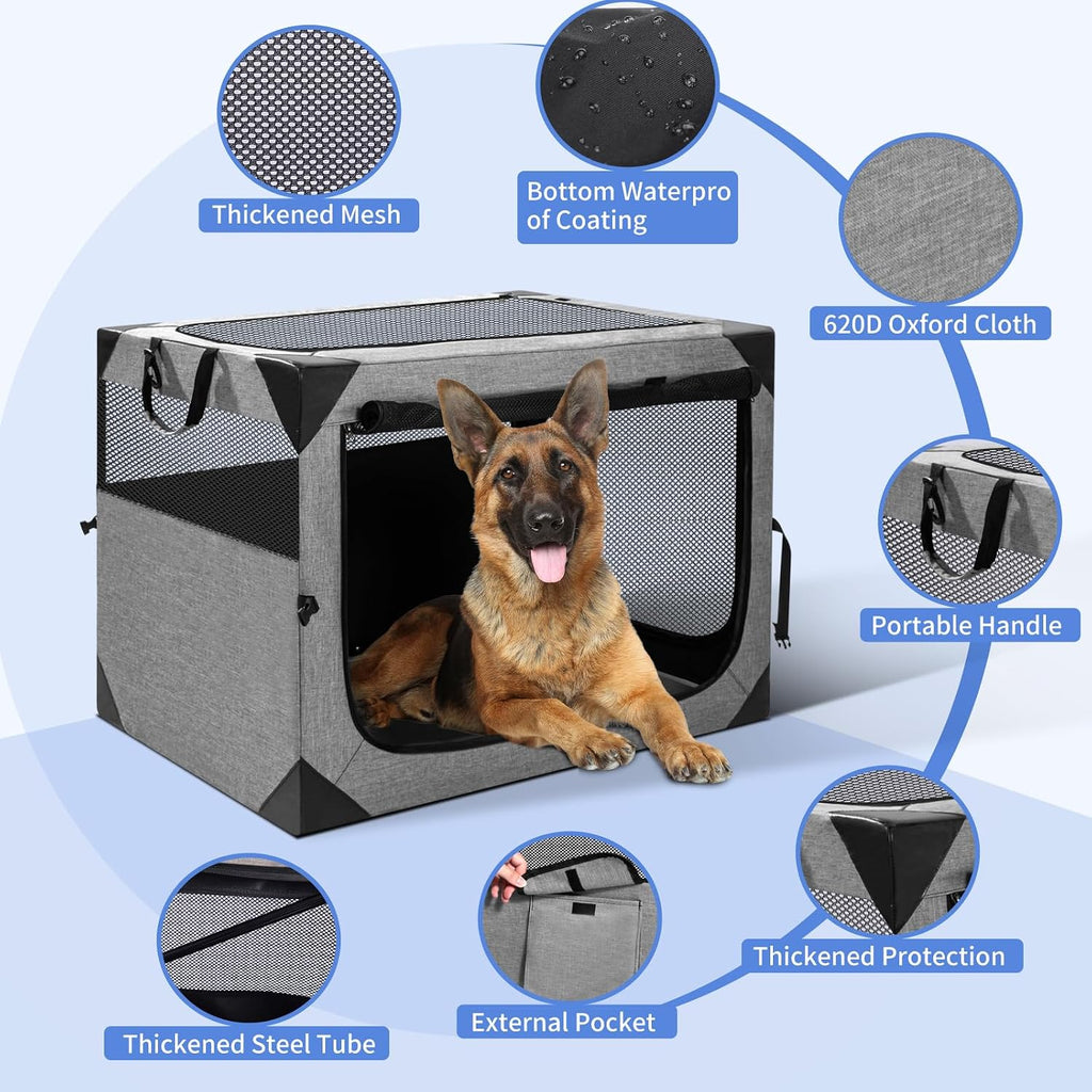 Dog Crate,30x21x21 Inch Large Dog Crate for Large or Medium Dogs, Portable and Foldable Design of Dog Cage, Perfect