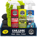 Car Cleaning Kit - with Car Wash Soap, Wheel Cleaner, Total Interior, Car Wash Mitt - Interior and Exterior Wash Kit