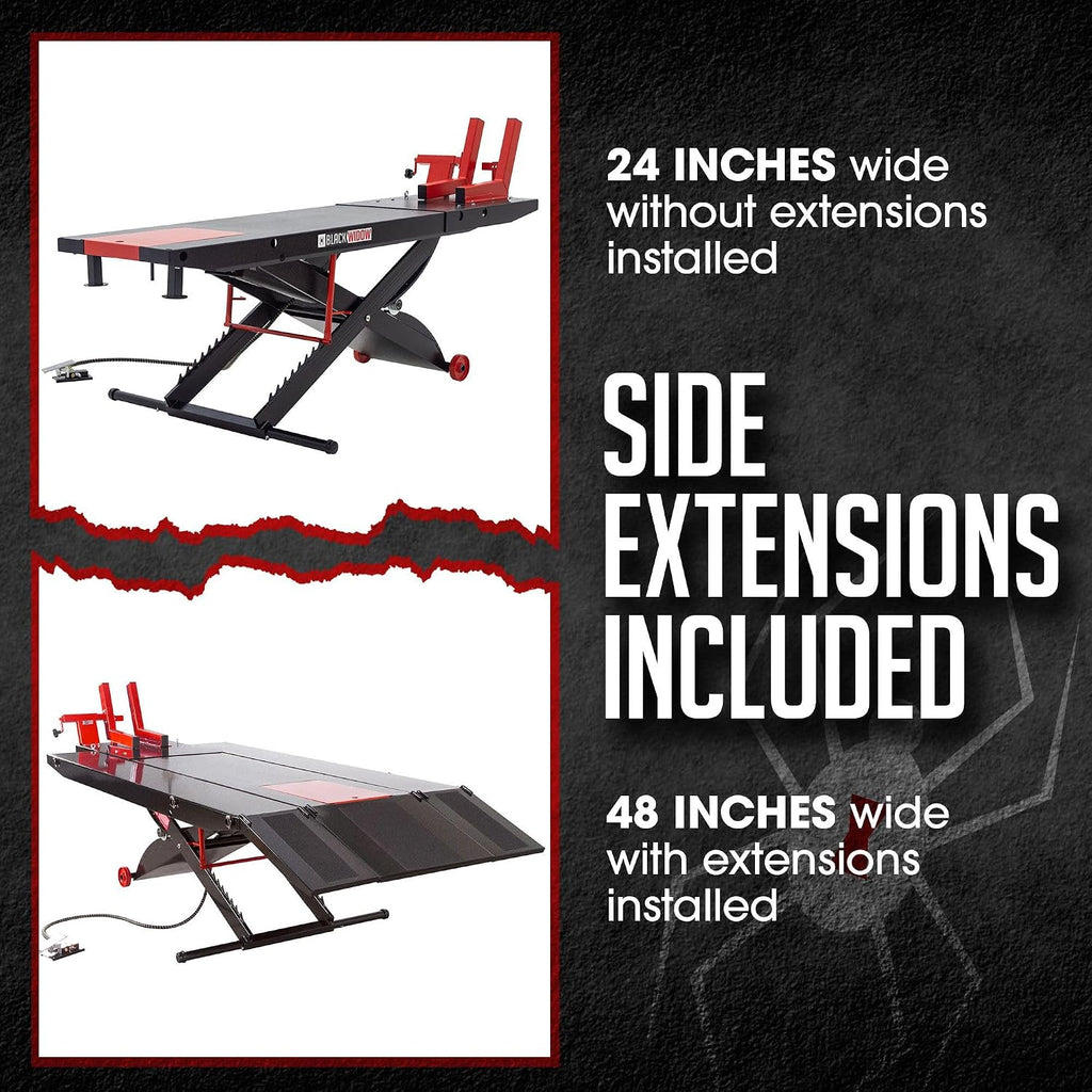 Motorcycle Lift Table, Pneumatic, 1,500 lb, ProLift, 31.25"