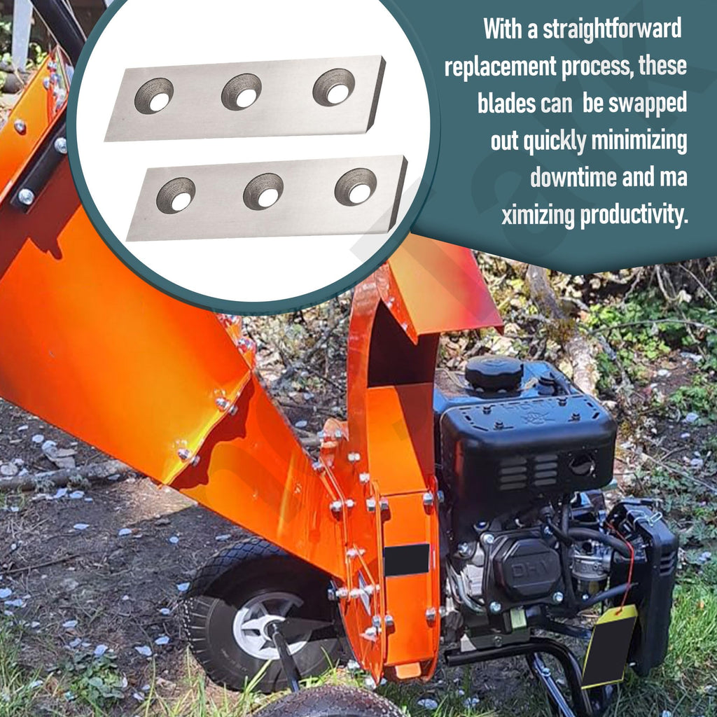 2 Set Replacement Blades for C40/C40E Wood Chipper 4 inch Max Diameter
