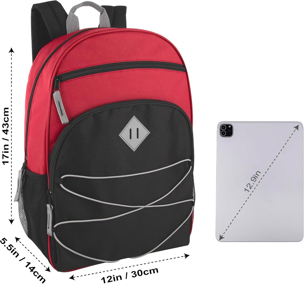 Kids Backpacks with School Supplies for Boys, Girls | 20 Piece Back to School Supplies Set with 17" Bungee Backpack
