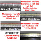 1X30 inch Assorted Belt Kit with Super Strop Leather Honing Polishing Belt Buffing Compound Included