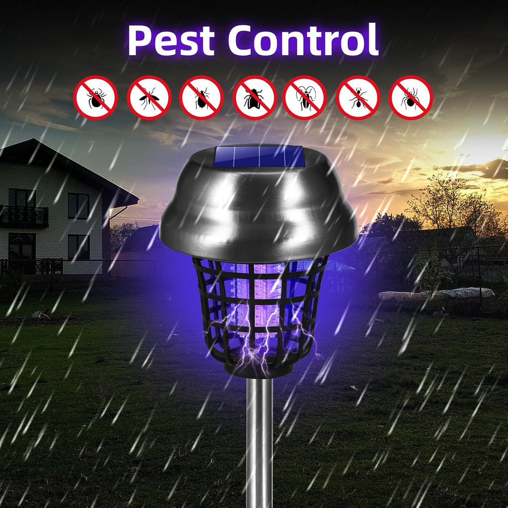 2026 Solar Bug Zapper Outdoor Waterproof Mosquito Repellent Outdoor Patio Mosquito Trap & Killer for Backyard
