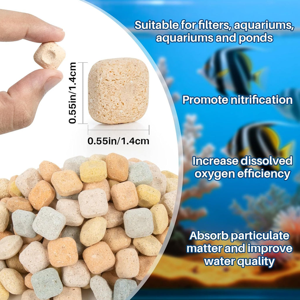 10oz Aquarium Bio Filter Media - Macaron Ceramic Media Blocks