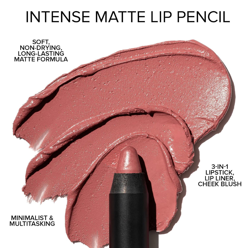 Intense Matte Lip + Cheek Pencil – 3-in-1 Long-Wear Matte Lipstick, Lip Liner & Blush Stick | Waterproof, Vegan