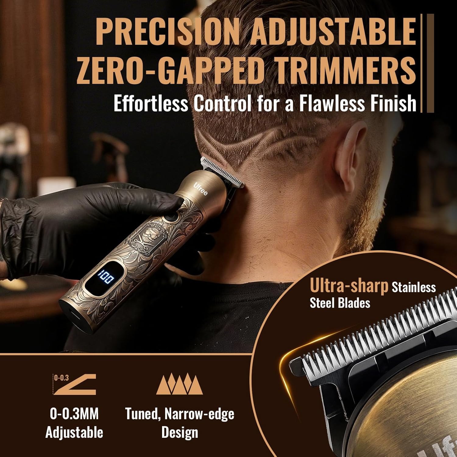 Beard Trimmer, Hair Clippers Mens Shaver Electric Razor, Hair Trimmer for Men Cordless Barber Clippers and Trimmers