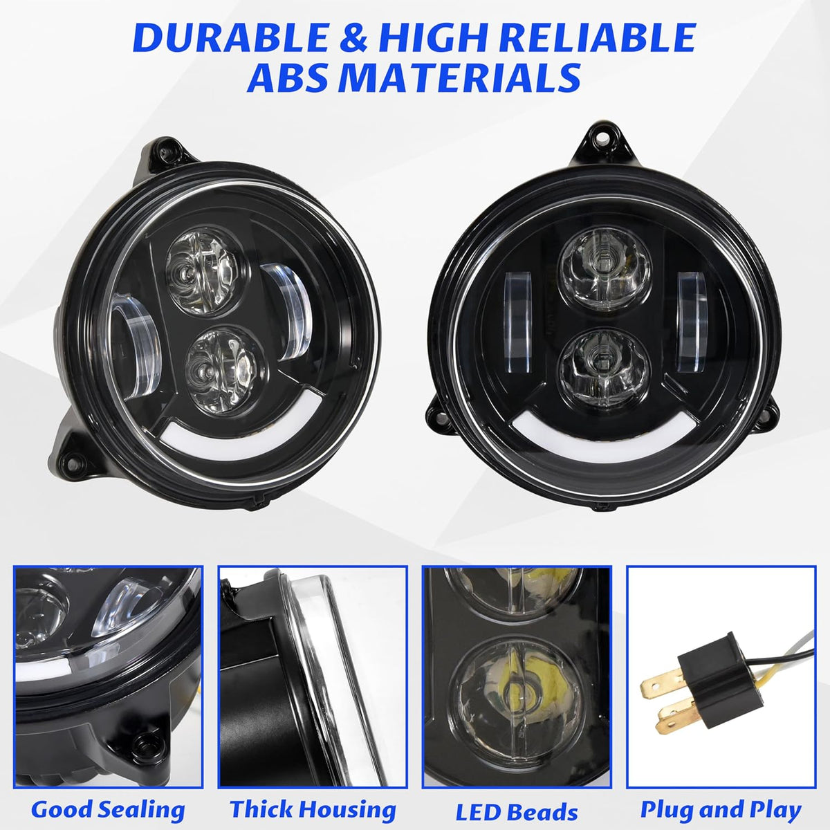 SAUTVS Headlight for Can-Am Outlander 450 500 570 2015-2024, LED Front Lamp