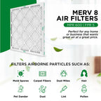16x20x4 MERV 8 Pleated 4" AC Furnace Air Filter. 3 Pack