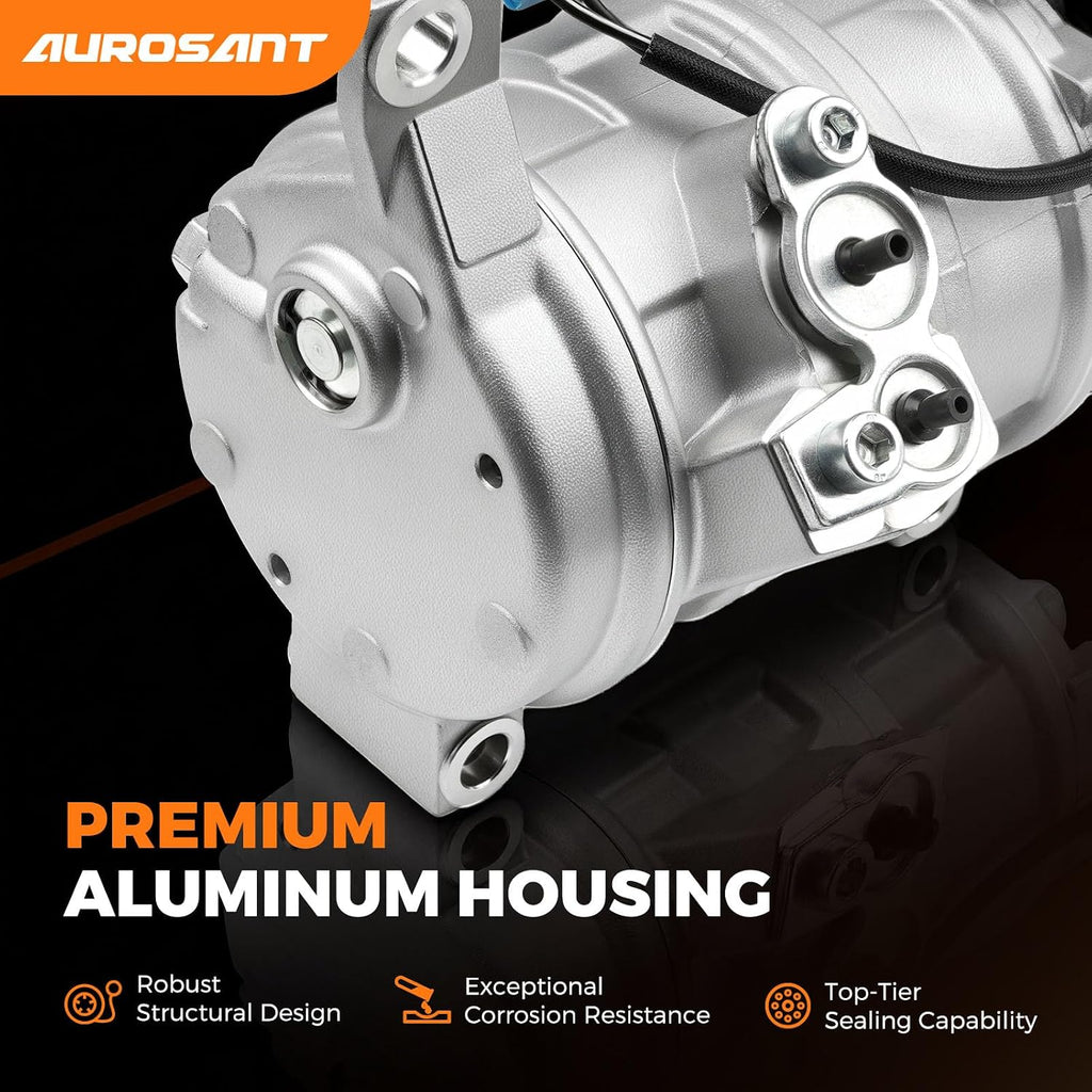 AC Compressor Compatible with 2000-2013 Chevy Silverado Suburban 1500 2500 Tahoe GMC Yukon XL 1500 2500 5.3L 4.8L 2 Mounting Holes Replaces CO 29002C
