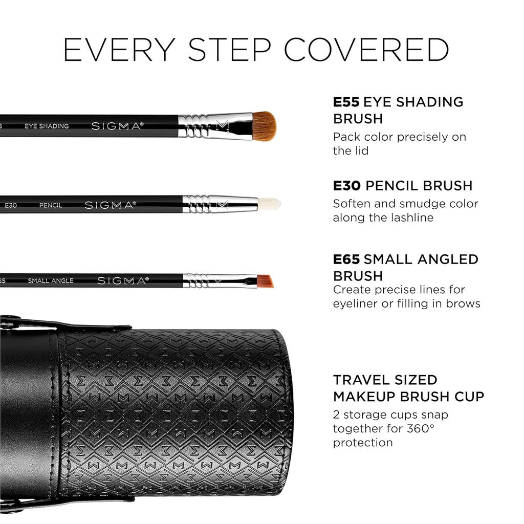 Essential Travel Brush Set 7-Pc Makeup Brushes & Carrying Case