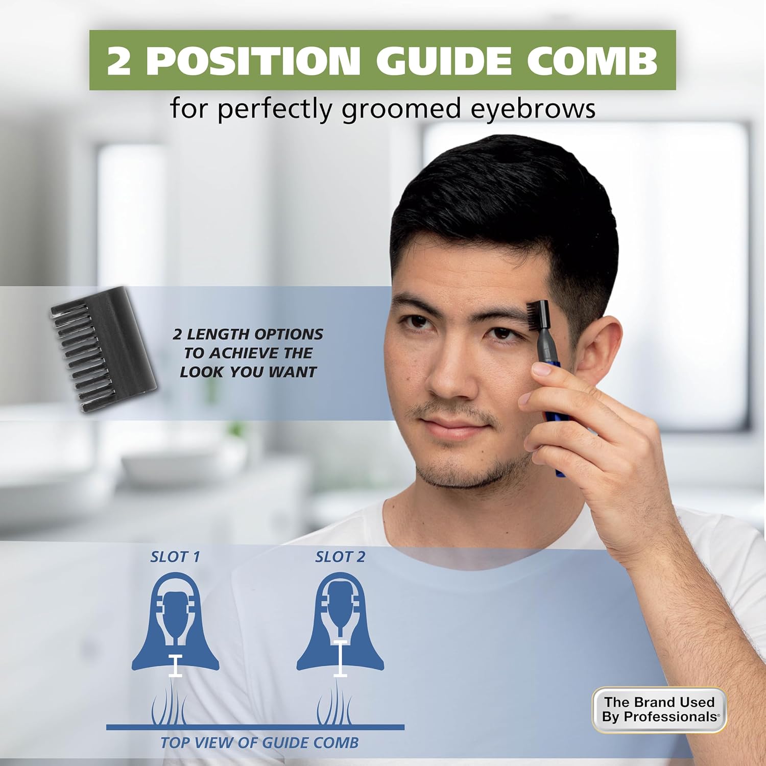 Micro Groomsman Battery Personal Trimmer for Eyebrows, Nose & Ear | Compact Quick Touch-Up Hair Trimmer For Eyebrows