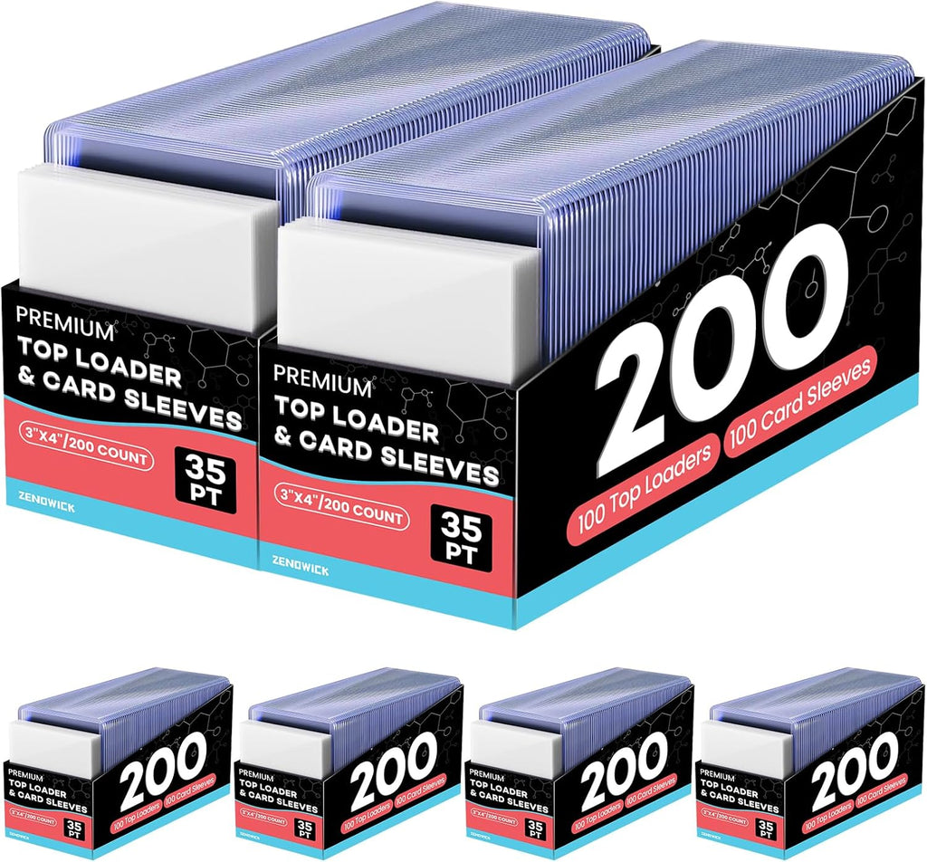 1200 Card Sleeves Top Loaders for Cards, 3" x 4" Hard Plastic Toploaders | Baseball Card Protectors, Trading Card