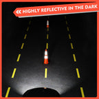 Orange Traffic Safety Cones 28 Inch with Weighted Base, 8 Pack | Reflective Collar, Flexible PVC