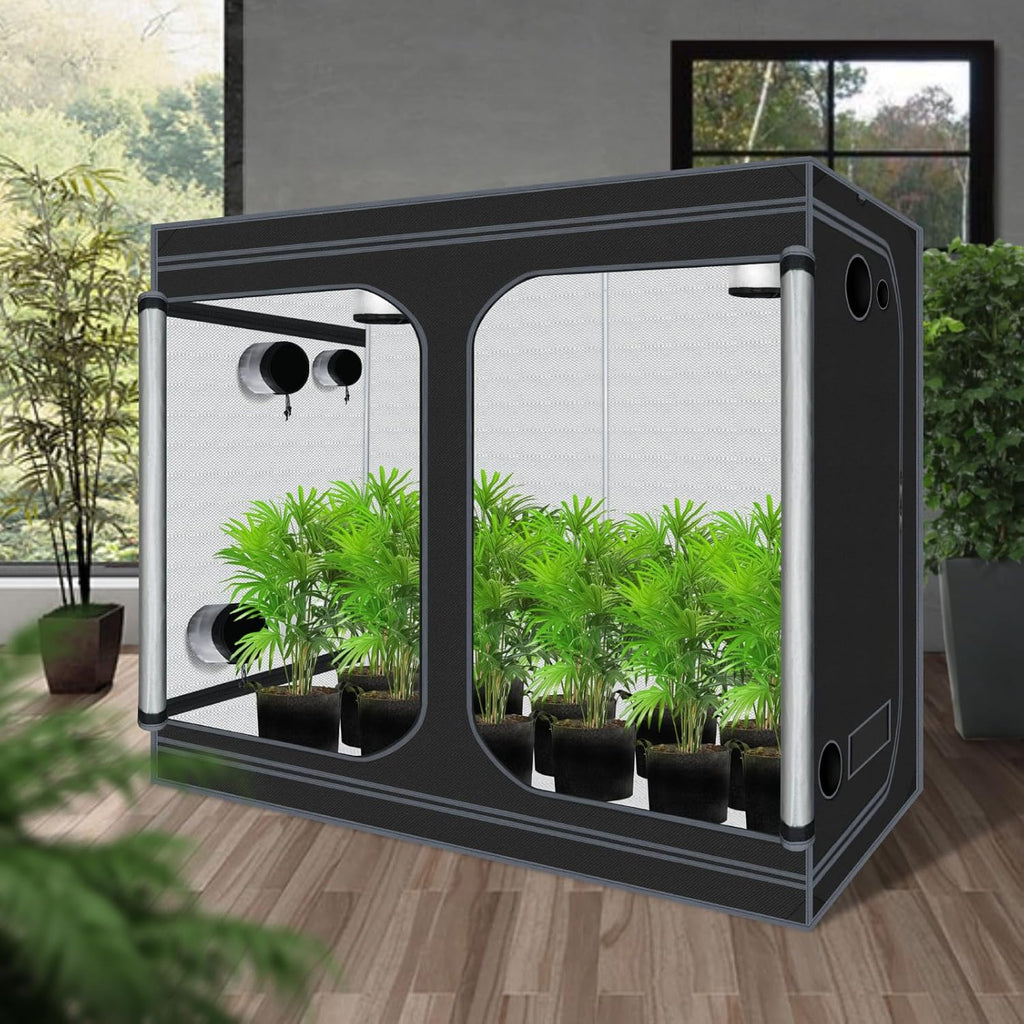 8x4 Grow Tents 96"x48"x78" High Reflective Grow Tent Indoor | 100% Reflective Mylar Interior, Easy-view