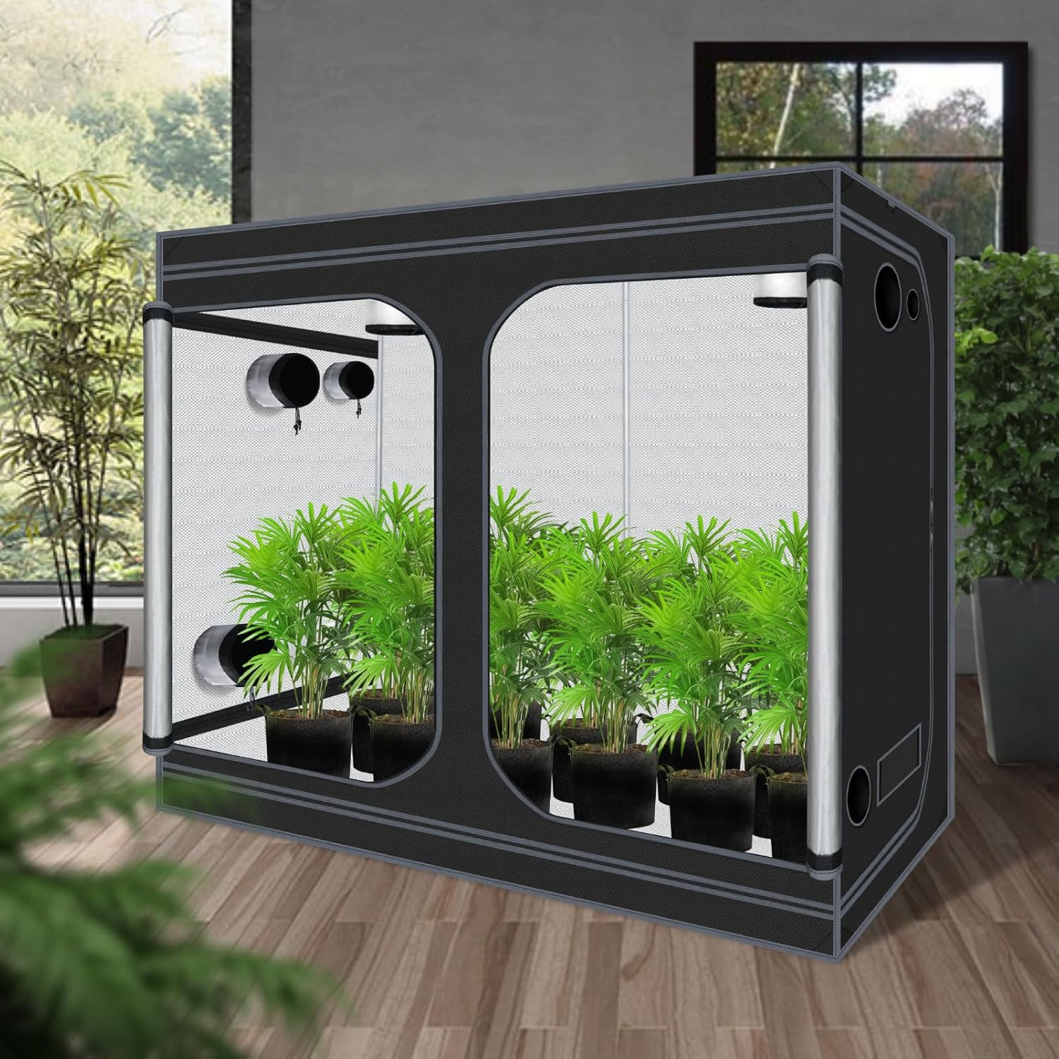 8x4 Grow Tents 96"x48"x78" High Reflective Grow Tent Indoor | 100% Reflective Mylar Interior, Easy-view