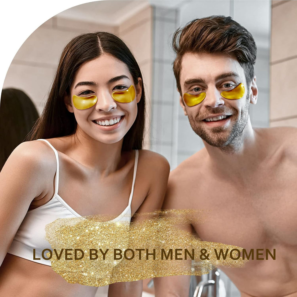 Under Eye Patches (30 Pairs), 24K Gold Eye Mask for Dark Circles