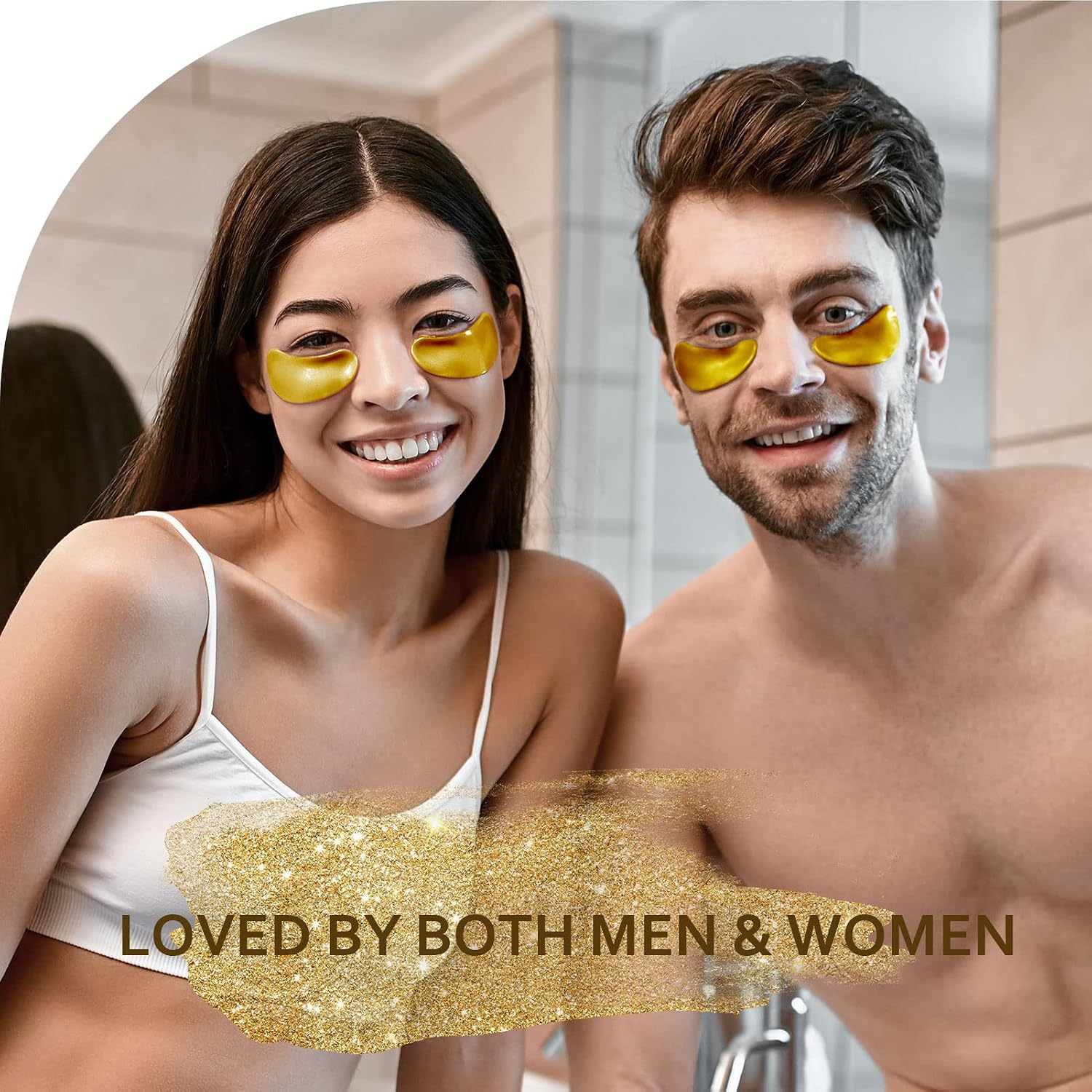 Under Eye Patches (30 Pairs), 24K Gold Eye Mask for Dark Circles