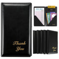 Leather Restaurant Check Presenters, (Black, 5 Pack)