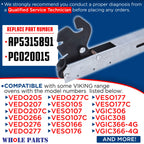 Whole Parts Upgraded Range Oven Door Hinge Part# PC020188 (PC020015)