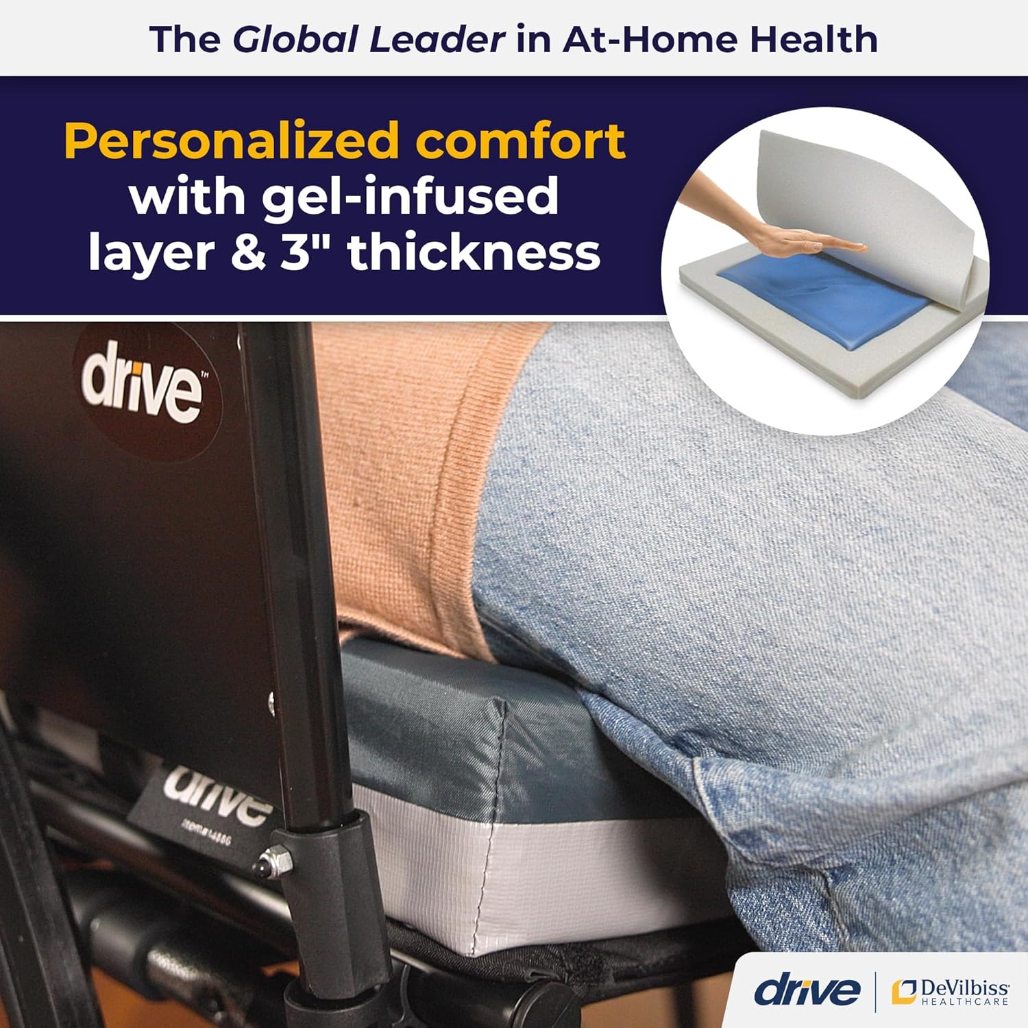 14886 Skin Protection Gel Wheelchair Seat Cushion