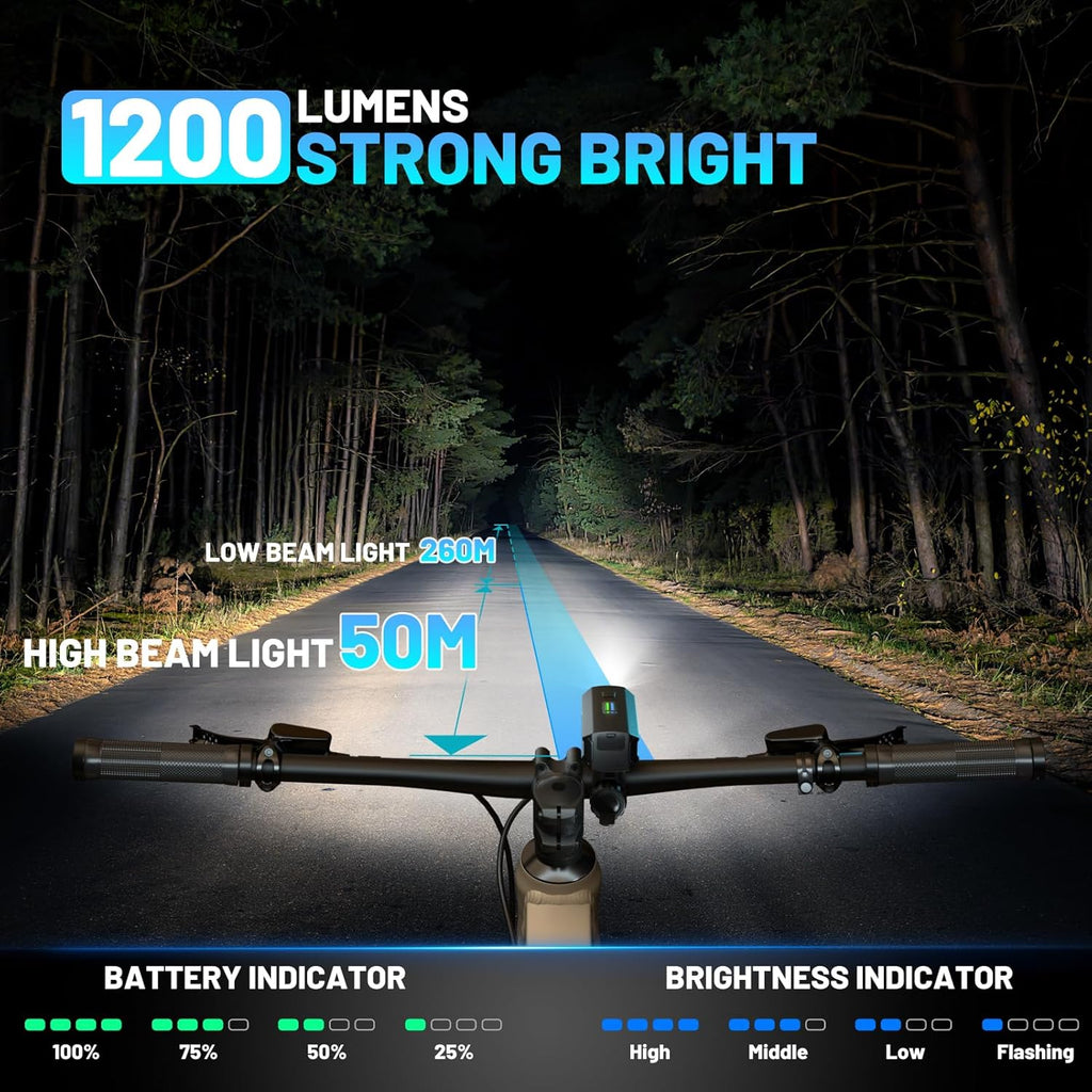 Bike Lights, Rechargeable Bike Front and Back Light for Night Riding