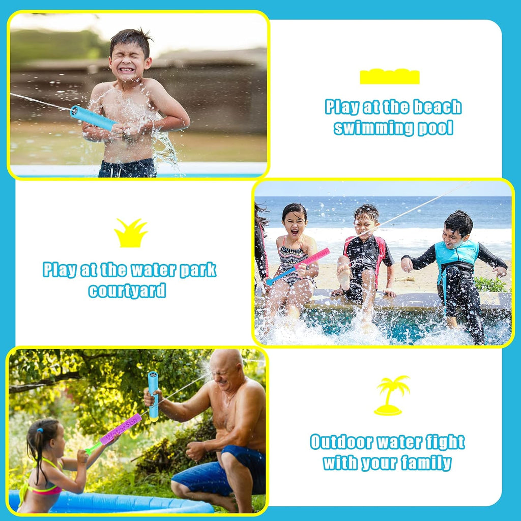 Water Blasters 12PCS, Foam Squirt Guns for Toddlers 1-3, Pool Toys Water Soaker Squirter Gun for Kids 3-10, Summer