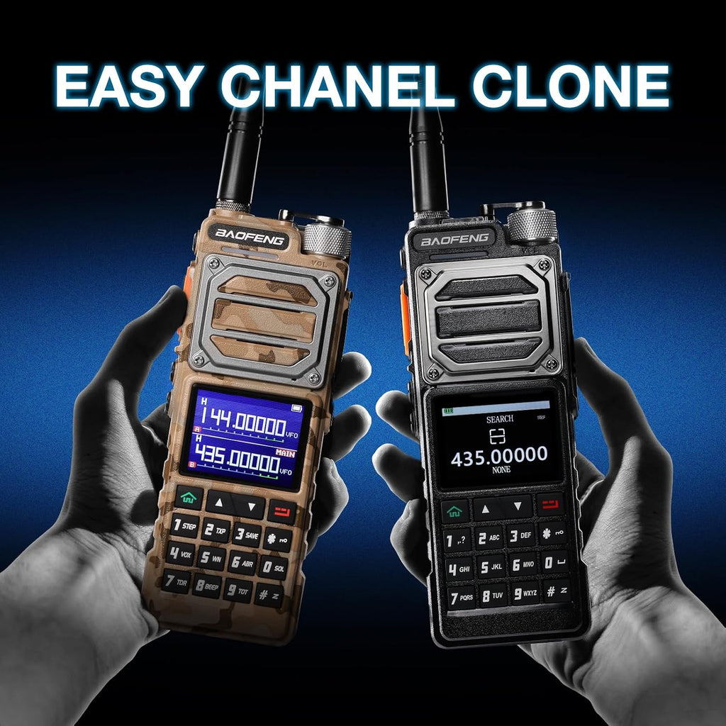 UV-25 Plus 10W GPS Ham Radio Handheld, Long Range Two Way Radio | Air NOAA Receiver, 5200mAh Battery USB-C Port, 2"