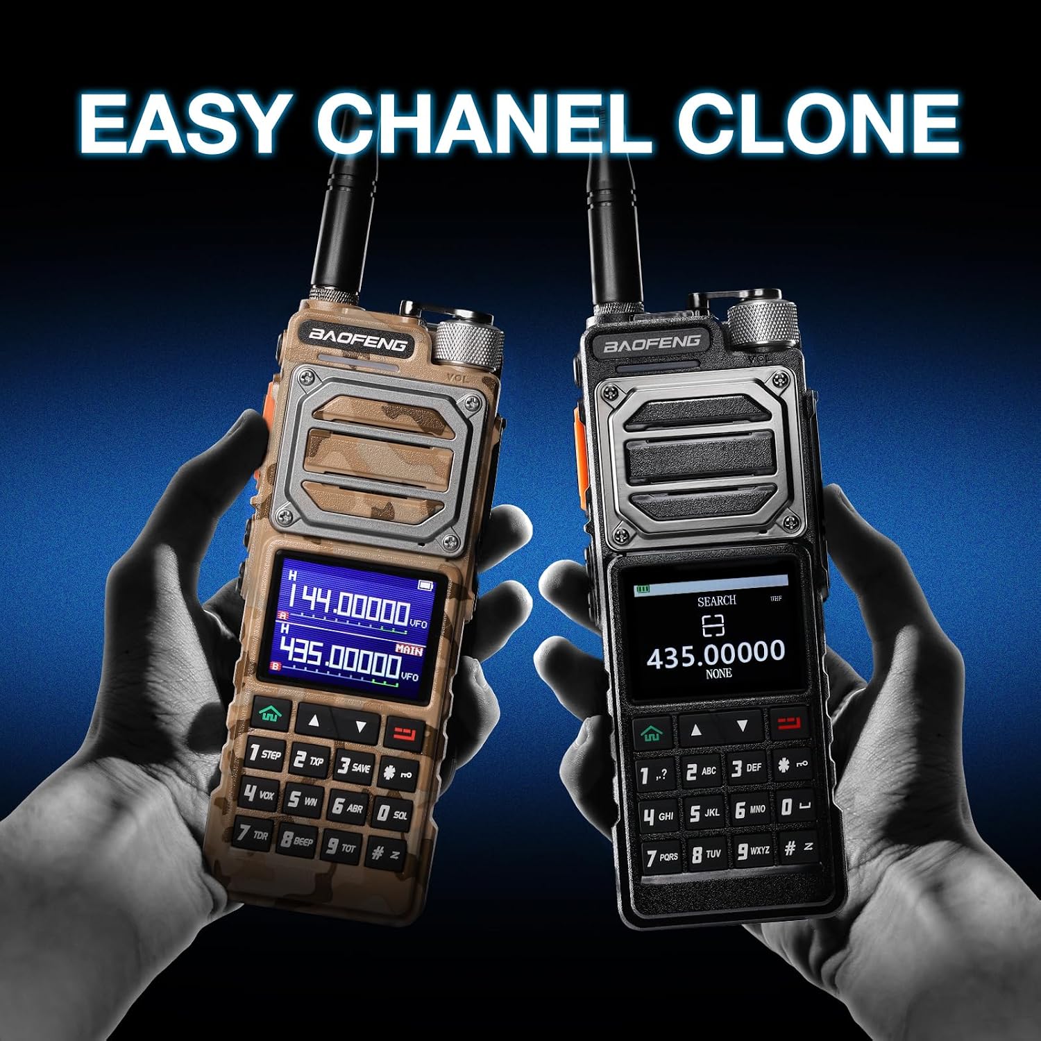 UV-25 Plus 10W GPS Ham Radio Handheld, Long Range Two Way Radio | Air NOAA Receiver, 5200mAh Battery USB-C Port, 2"