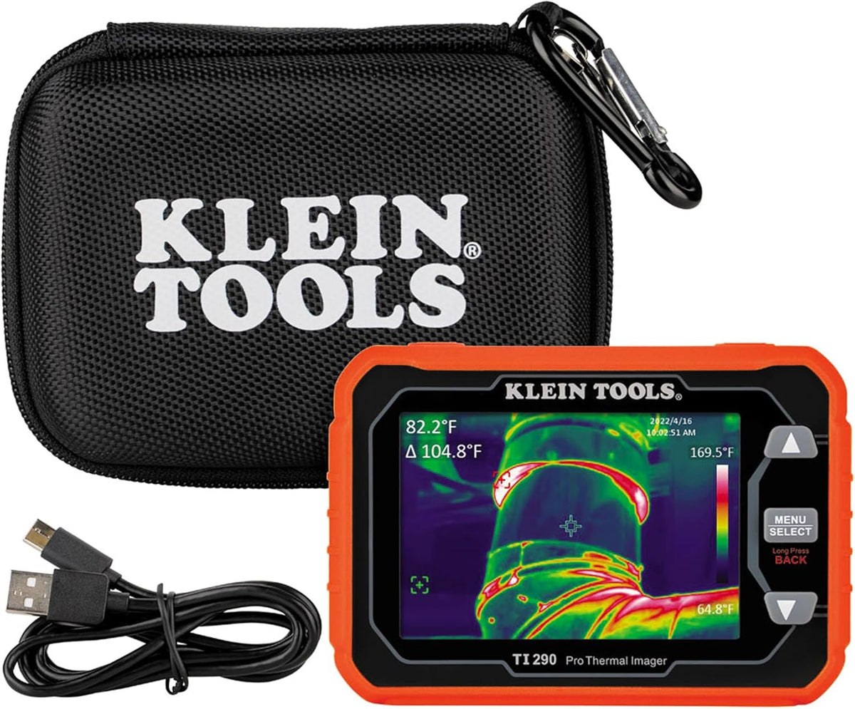 Klein Tools TI290 Rechargeable PRO Thermal Imaging Camera, Over 76,800 Pixels, Wi-Fi Data Transfer, 3 Palettes, High/Low Temperature Points
