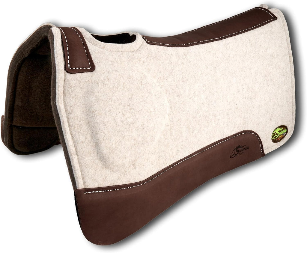 OrthoRide Made in USA Premium All Wool Build up, Saddle Pad Western, Classic Contour Saddle Pad, Ortho Pad Horse