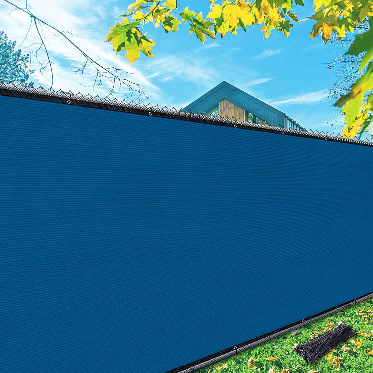 iCover 6x50ft Privacy Screen Fence, Outdoor Fencing Panels, Garden Windscreen Mesh Shade Sail Net Barrier, Include