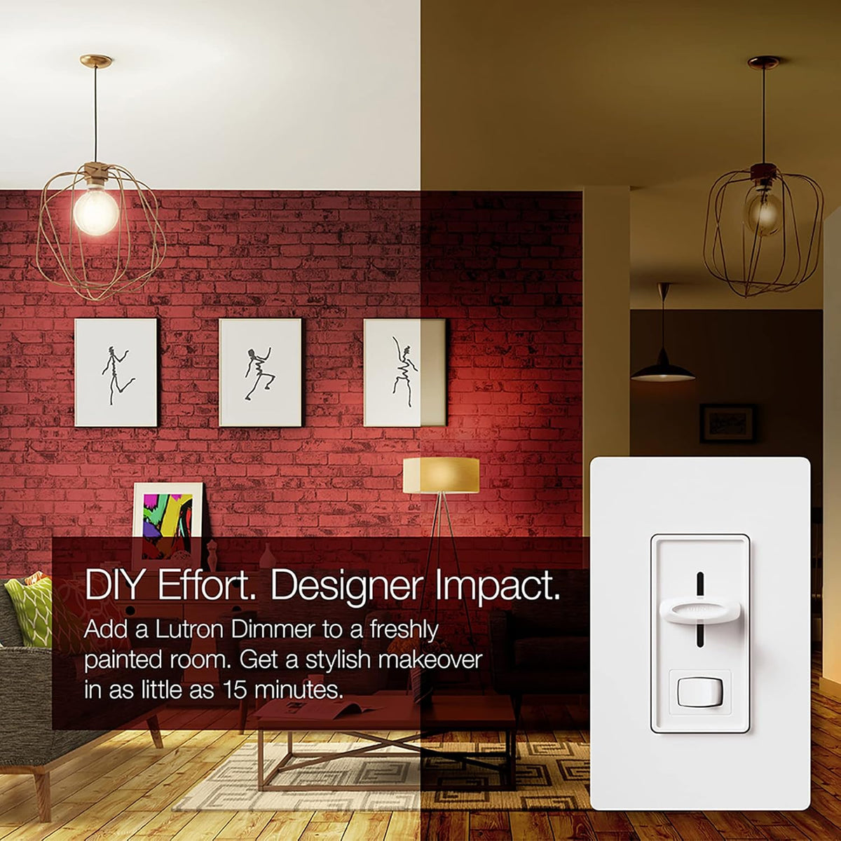 Lutron Skylark LED+ Dimmer Switch, Slide Dimmer, Single Pole/3-way