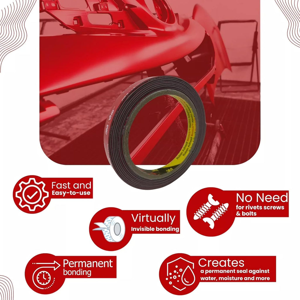 Heavy Duty Double Sided Tape, Mounting Foam Tape, Heavy Duty Waterproof Multipurpose VHB 5952 for Automotive, Arts