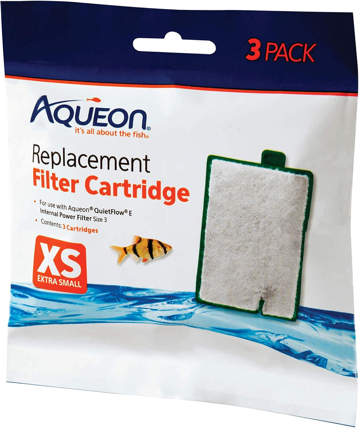 Genuine Aquarium Fish Tank Filter Cartridge, Extra Small, 3 Pack