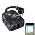 LITEdge Outdoor Smart Plug, WiFi 2-in-1 Plug Power Outlet, Waterproof