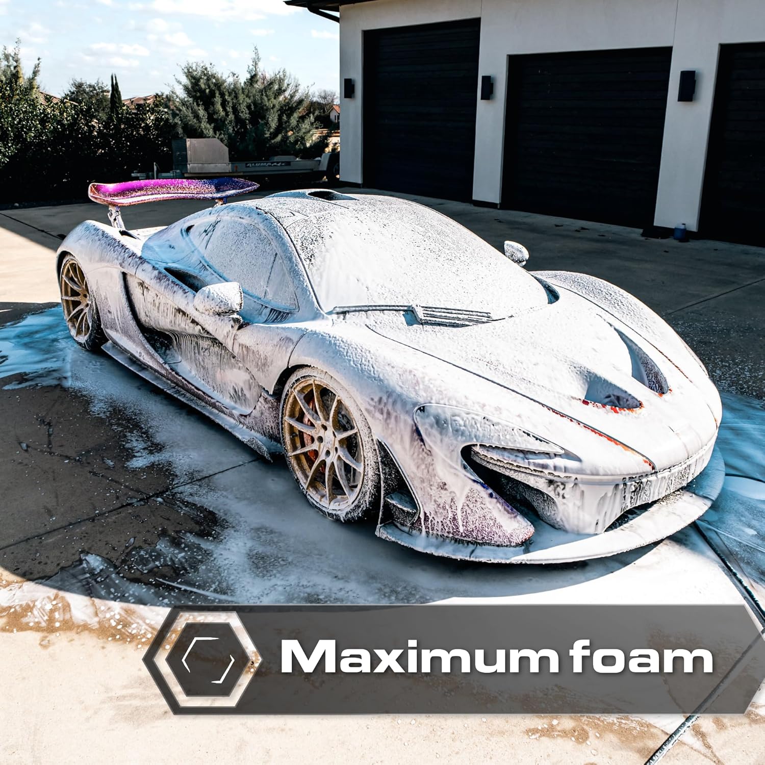 Ultra Foam Cannon, 1/4" Quick Connect, Heavy-Duty Thick Foam | Heavy-duty foam cannon lays thick, shaving-cream foam