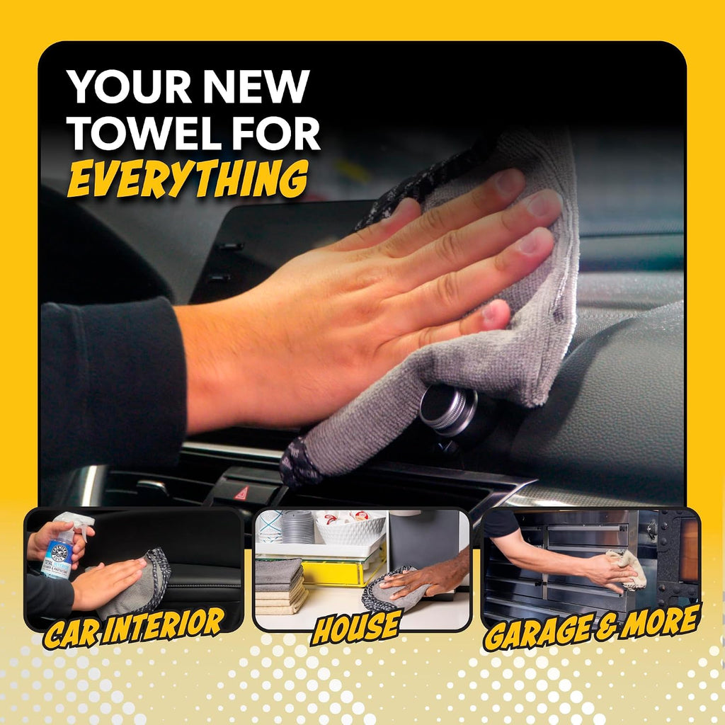 AllSwipe Multi-Use Microfiber Towels, Gray, 14 x 12, 9 Pack | Versatile microfiber towels for washing, drying, glass