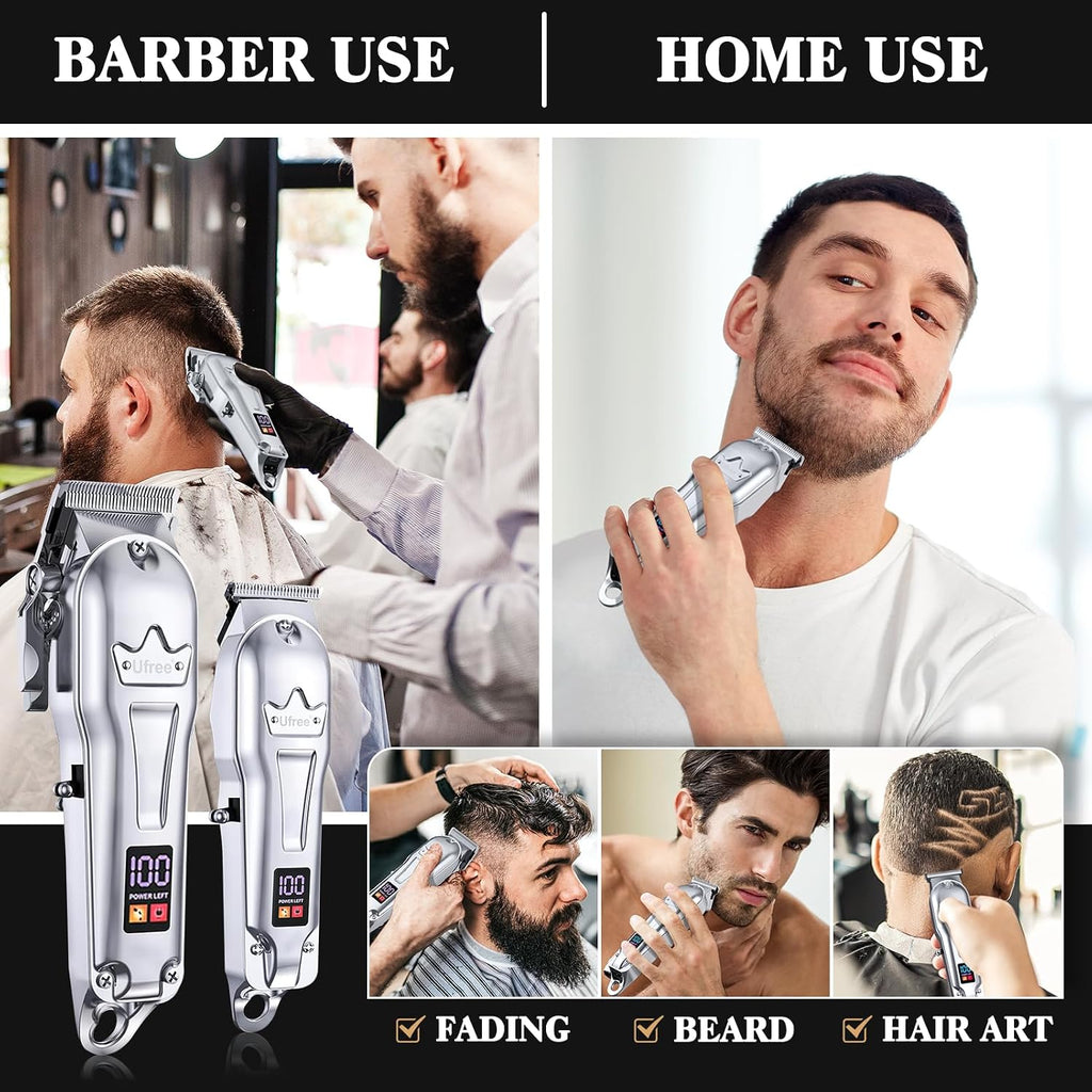Hair Clippers for Men Professional, Barber Clippers and Trimmers Set, Cordless Hair Clippers for Hair Cutting Kit
