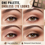 UCANBE 9 Colors Matte Eyeshadow Palette, Neutral Nude Brown Eye Makeup, Warm Highly Pigmented Blendable Smooth for