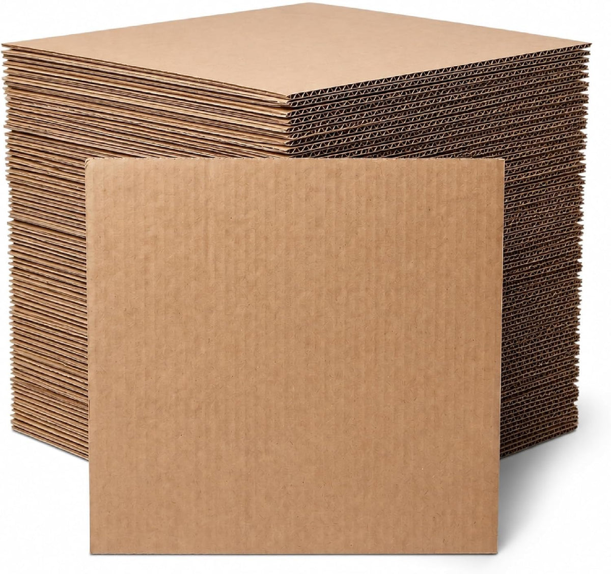 12X12 Corrugated Cardboard Sheets, 105 Pack Squares