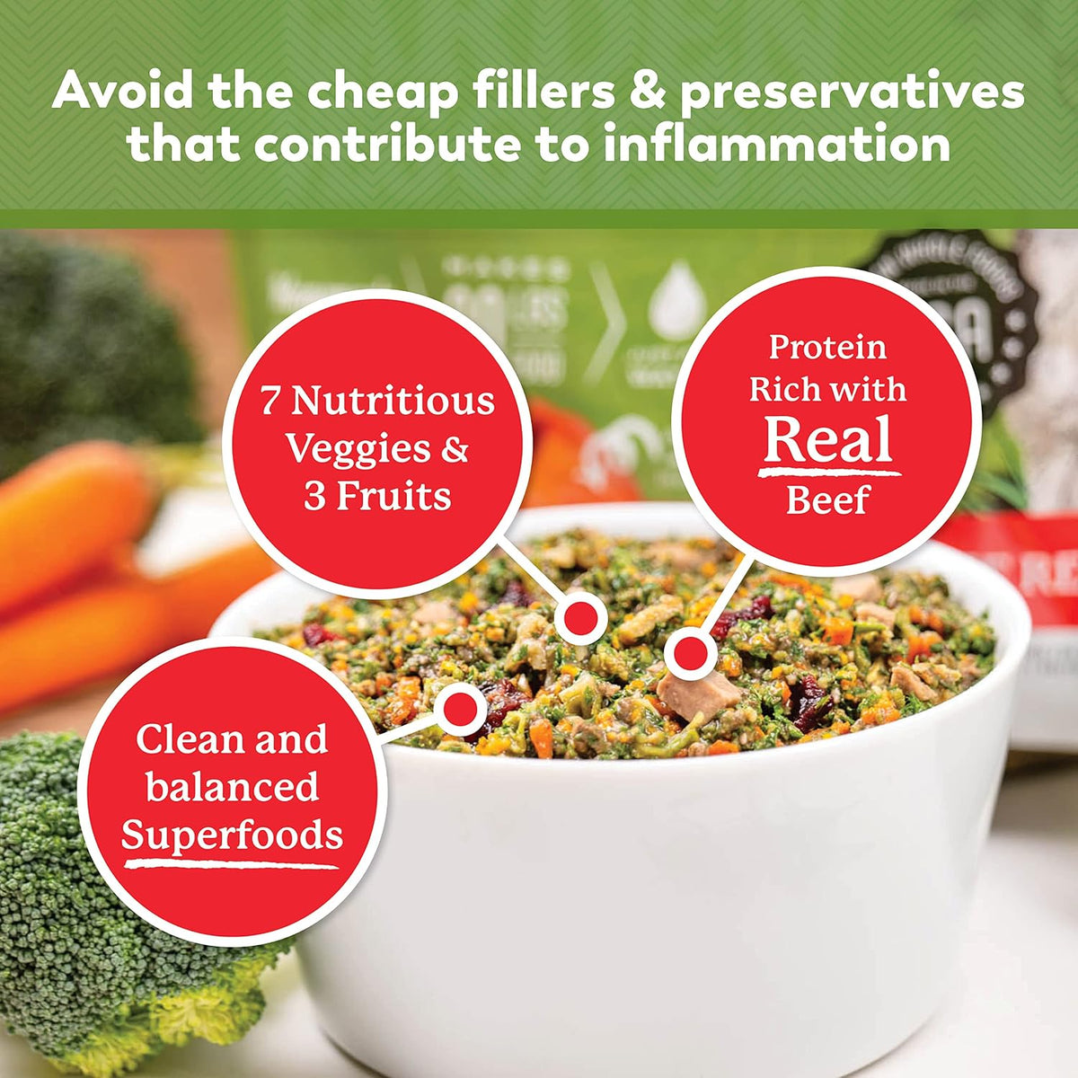 Beef & Garden Veggies Dog Food, Grain-Free (5 lb)