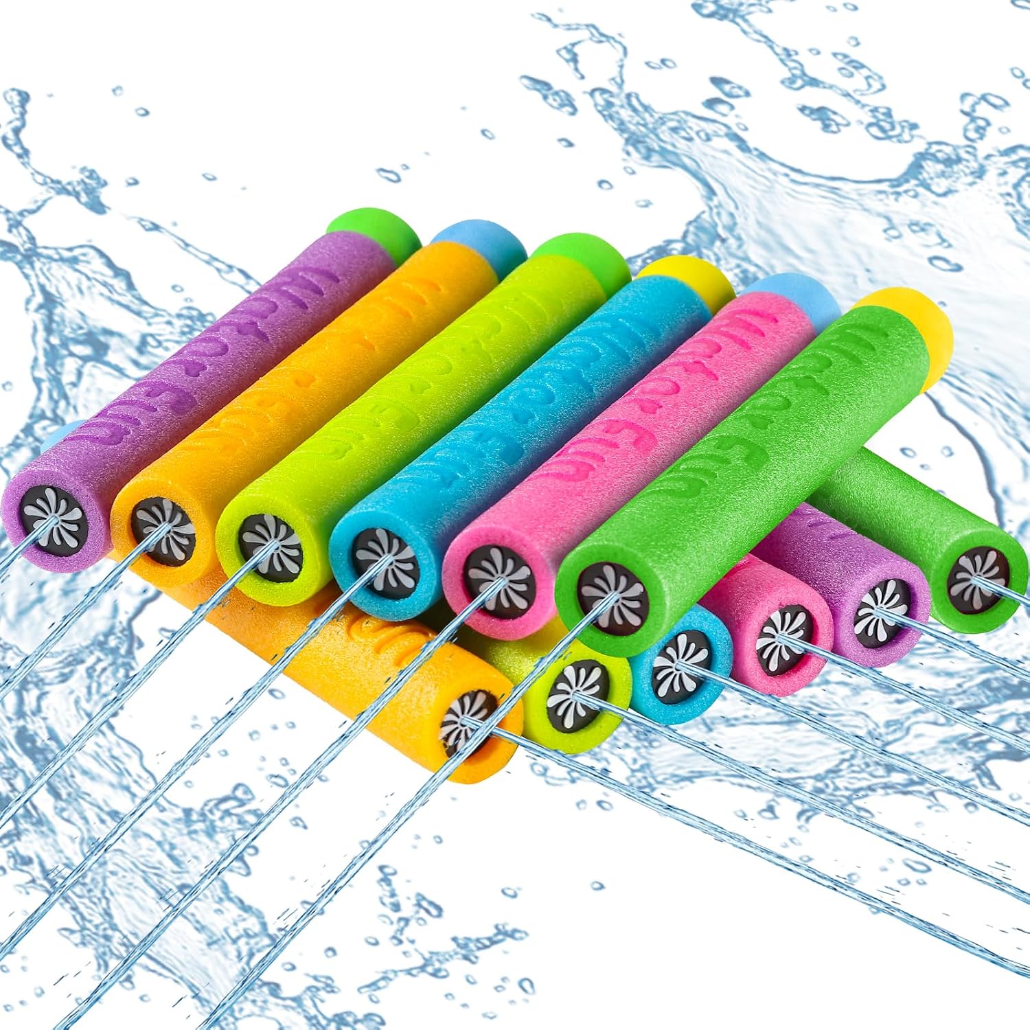 Water Blasters 12PCS, Foam Squirt Guns for Toddlers 1-3, Pool Toys Water Soaker Squirter Gun for Kids 3-10, Summer
