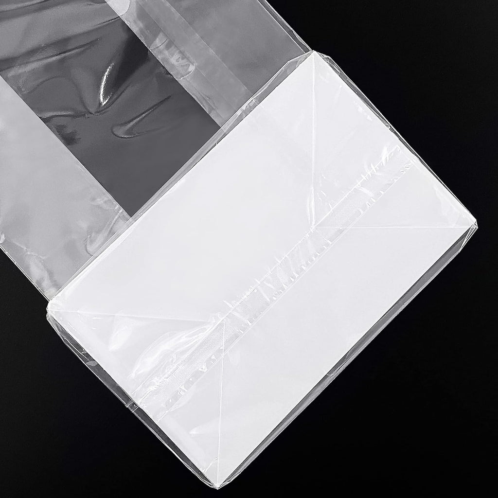 Gusseted Flat Bottom Cellophane Bags 6x4x13 Inch 50Pcs