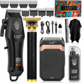 Hair Clippers for Men with LED Display, 4-Piece Cordless Grooming Kit with Hair Clipper, Beard Trimmer, Foil Shaver &