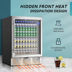 24 Inch Beverage Refrigerator, 180 Can Under Counter Refrigerator