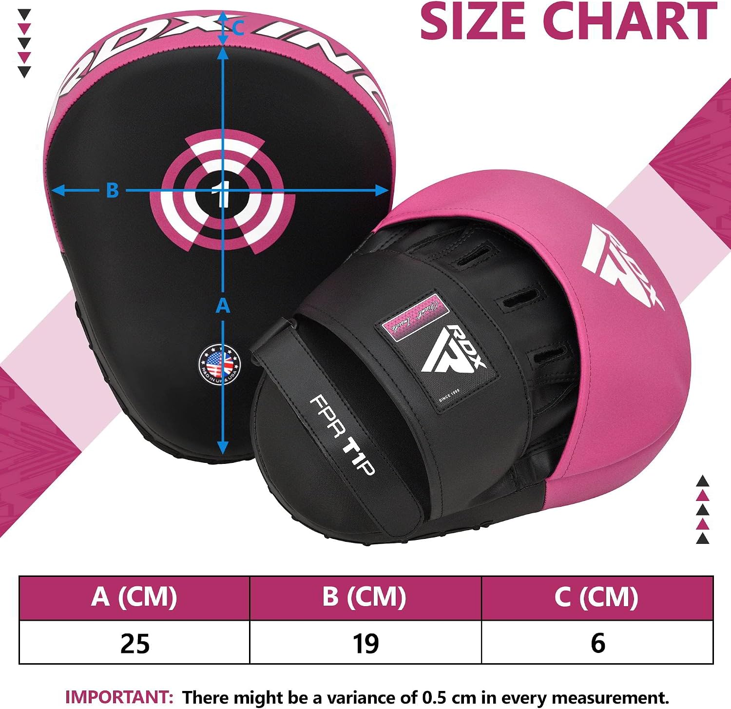 Boxing Pads Focus Mitts, Maya Hide Leather Curved Hook and Jab Target Hand Pads, Great for MMA, Kickboxing, Martial