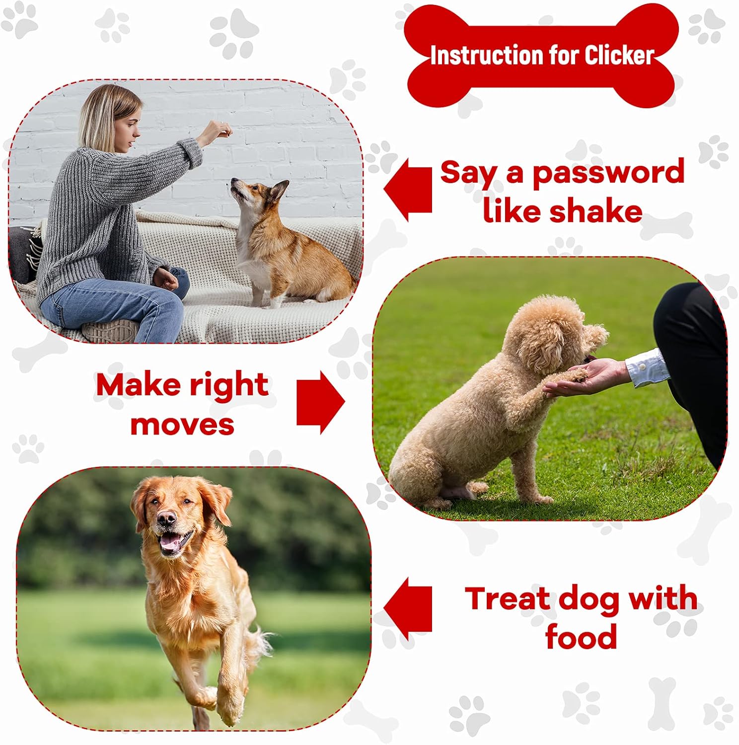 18 Pieces Dog Training Clicker, Pet Behavioral Training Clickers with Wrist Strap for Dogs Cats Puppy Birds