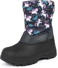 Kids Waterproof Snow Boots,Warm Faux Fur Lined | Durable Non-Slip TPR Outsole,Mid-calf height,Hook-and-Loop